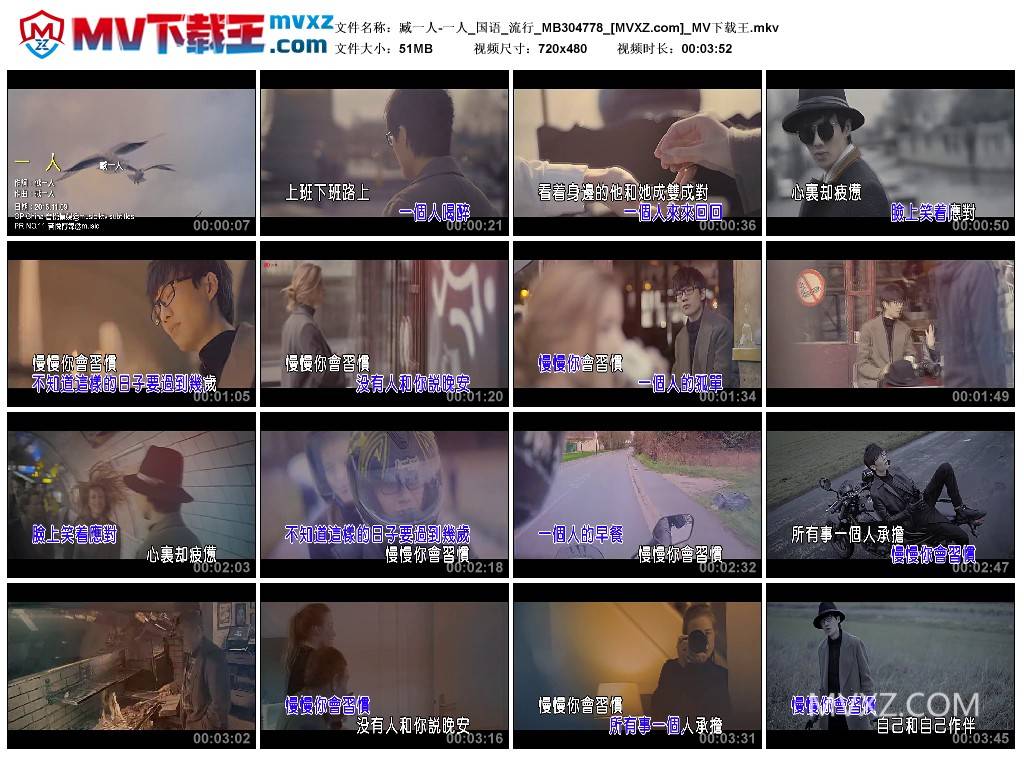 臧一人-一人_国语_流行_MB304778